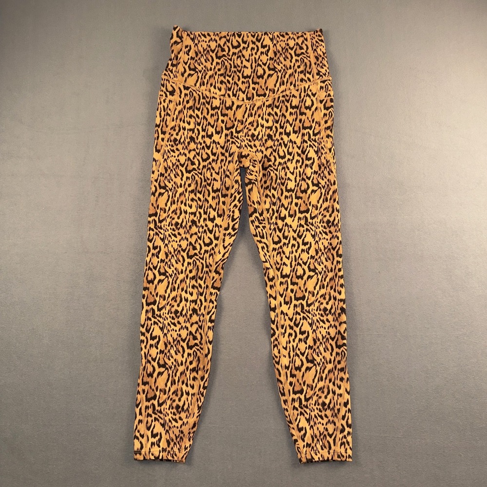 Halara UltraSculpt Leopard Yoga Leggings Small Tummy Control Pocket Activewear